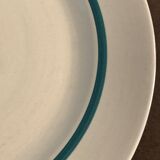 Set of 6 dessert plates in old earthenware from Sarreguemines, Diablerets model