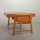 Clausen and Maerus Oak Wooden Design President Writing Desk for Eden 1960s