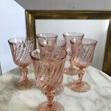 Series of 6 Rosaline water glasses