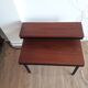 Metal and wood side table 50s