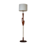 Scandinavian free-form wooden floor lamp