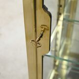 Brass display cabinet with a mirrored back – early 20th century