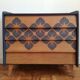 1960 Chest of drawers revisited in midnight blue