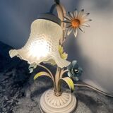 Vintage lamp in metal and glass
