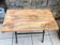 Wooden and metal side table industrial style 6070s
