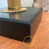 Lamp foot column metal and marble 50s