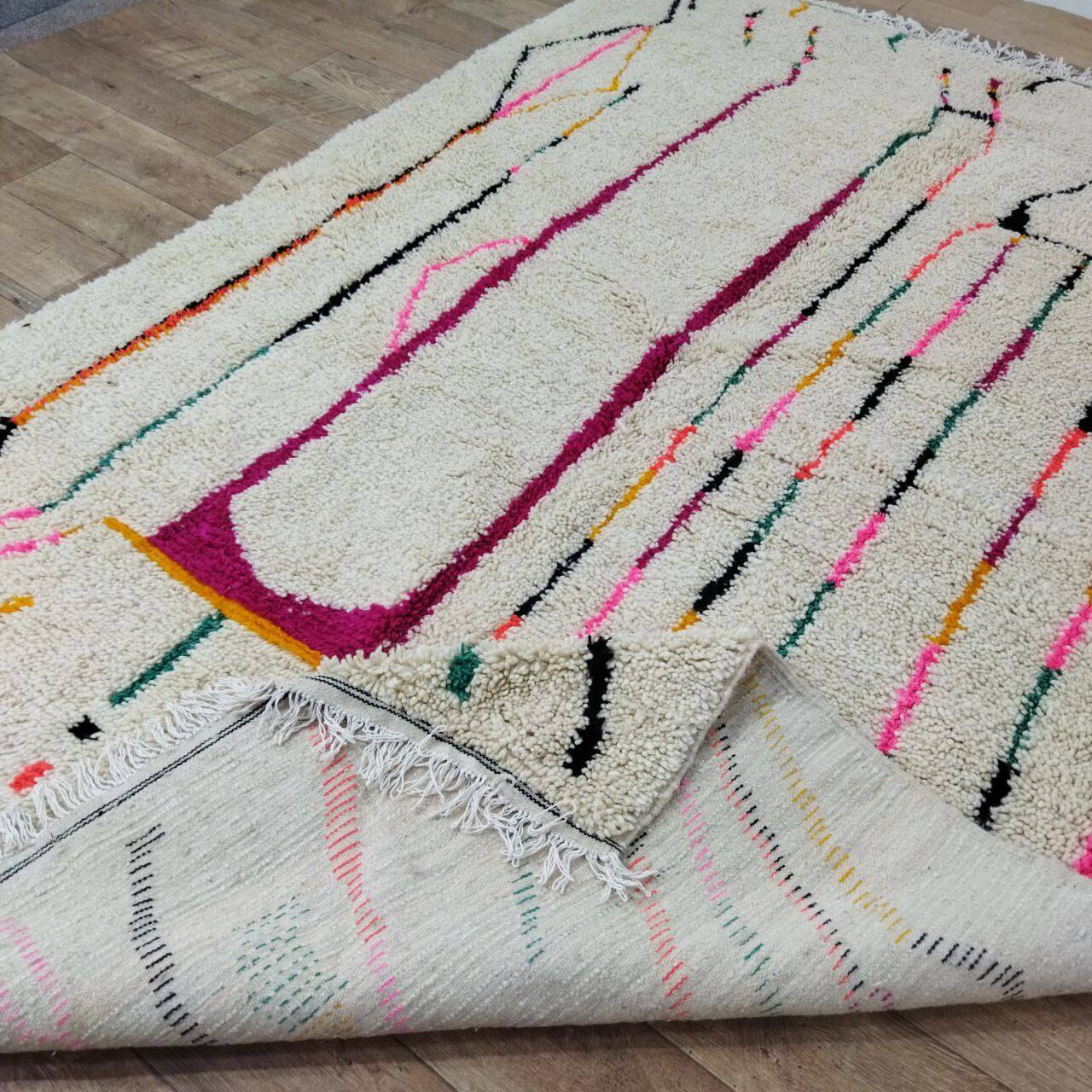 Handmade wool Berber rug 290x190 cm