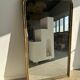 Large gilded mirror 19th century rounded corners mercury glass Louis XVI style