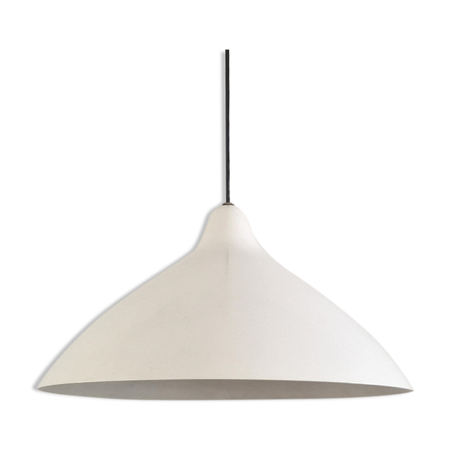 White metal pendant lamp by Lisa Johansson-Pape for Stockmann-Orno, Finland