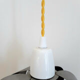 Flower pendant lamp in brushed steel 1970