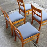 Set of 4 art deco chairs, 1940s