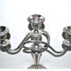 Vintage silver metal candlesticks - 3-arm English Silverplated Candelabra