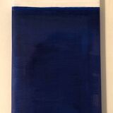 Tableau huile bleu blanc abstrait