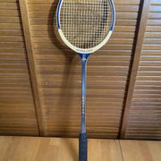 Vintage dunlop badminton racket wood + sports cover #e240