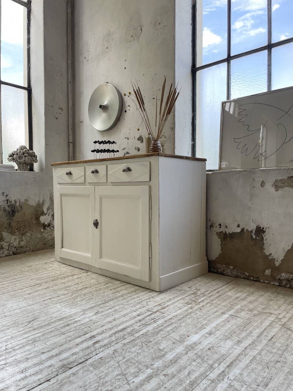 White patina sideboard craft furniture