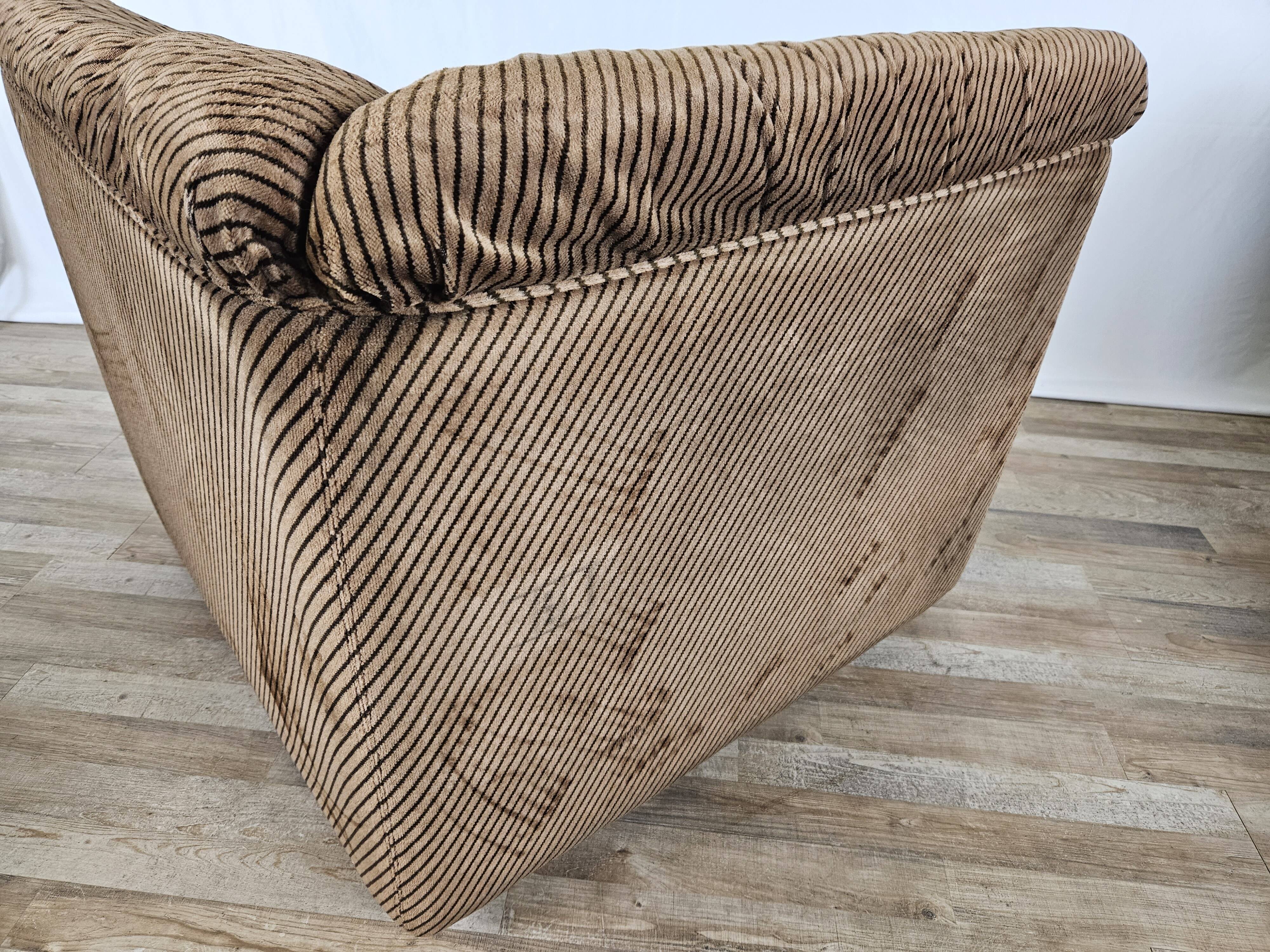 Five-seater corner modular sofa from 70s