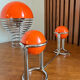 Patère double "Boule" Orange & Chrome  Space Age