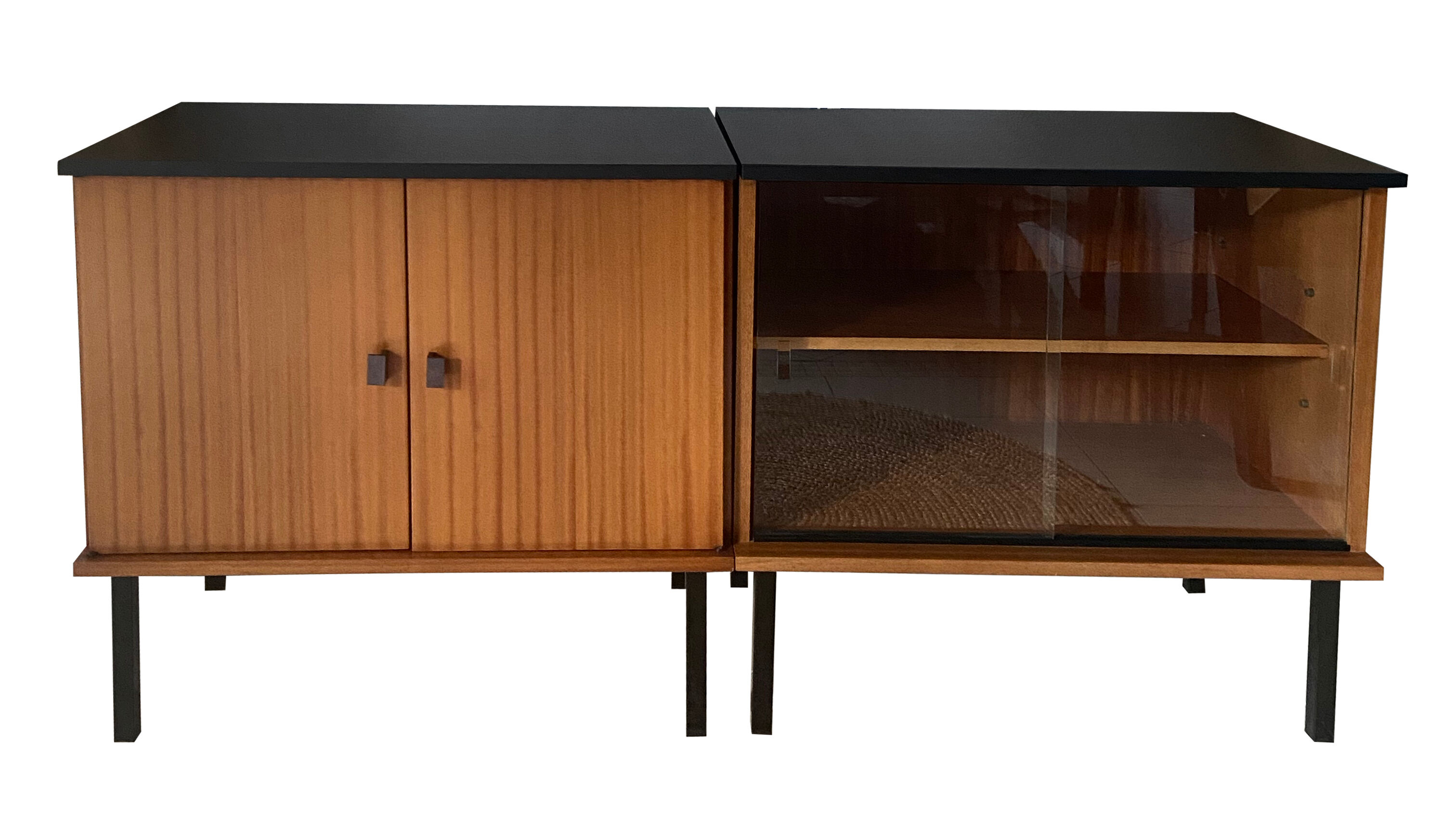 Vintage Scandinavian style enfilade composed of 2 elements