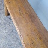 Bench 144 cm old patinated solid wood