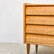 Commode en chêne et rotin