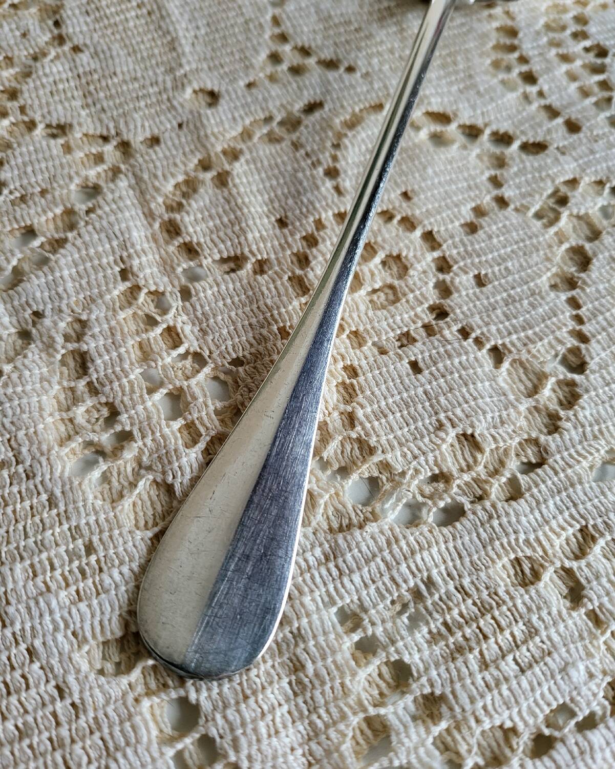 Silver-plated sugar spoon