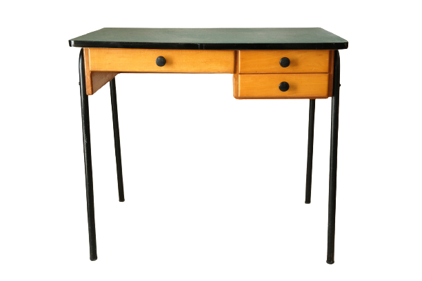 Vintage desk 60' wood and metal FORBO