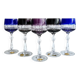 Collection of 5 lead crystal glasses "Austen Bodenmais", coloured glass