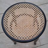 Wooden and cane stool