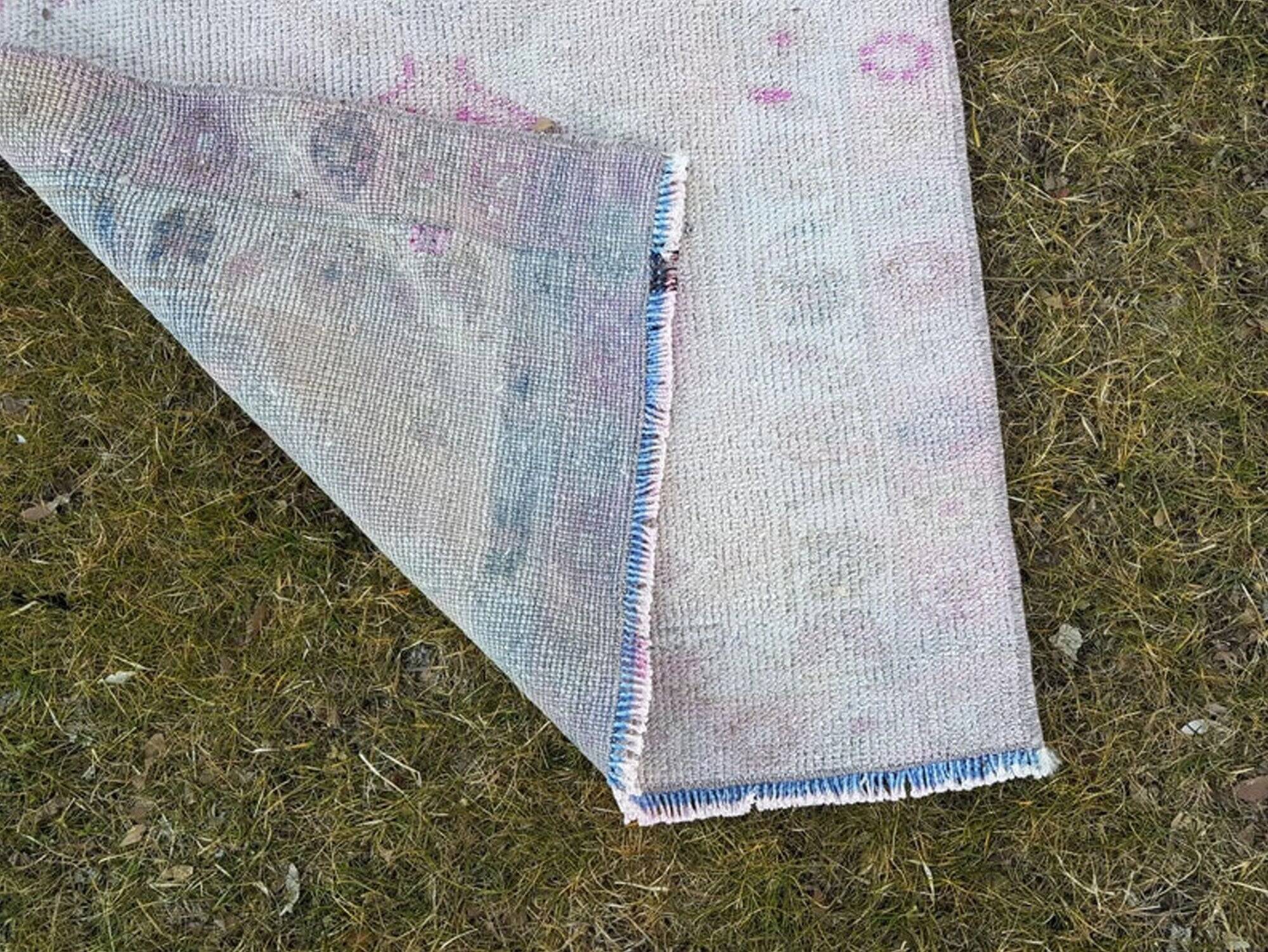 Vintage Turkish hallway rug 76x410 cm