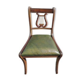 Lyre chair in mahogany
