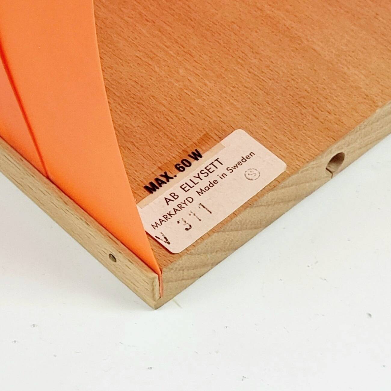 Pair of Scandinavian Model V 311 Wall Lights by Hans-Agne Jakobsson for Ellysett, Sweden, 1970s