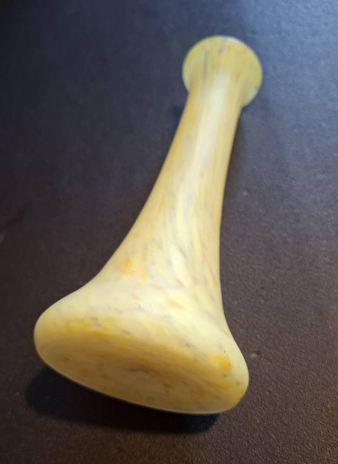 Yellow blown glass soliflore