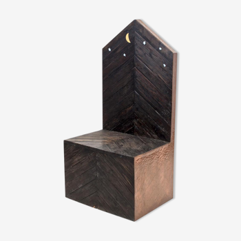 Throne Chair in wood by Sandro Lorenzini 1980 s