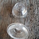 Glass candy box with diamond stopper