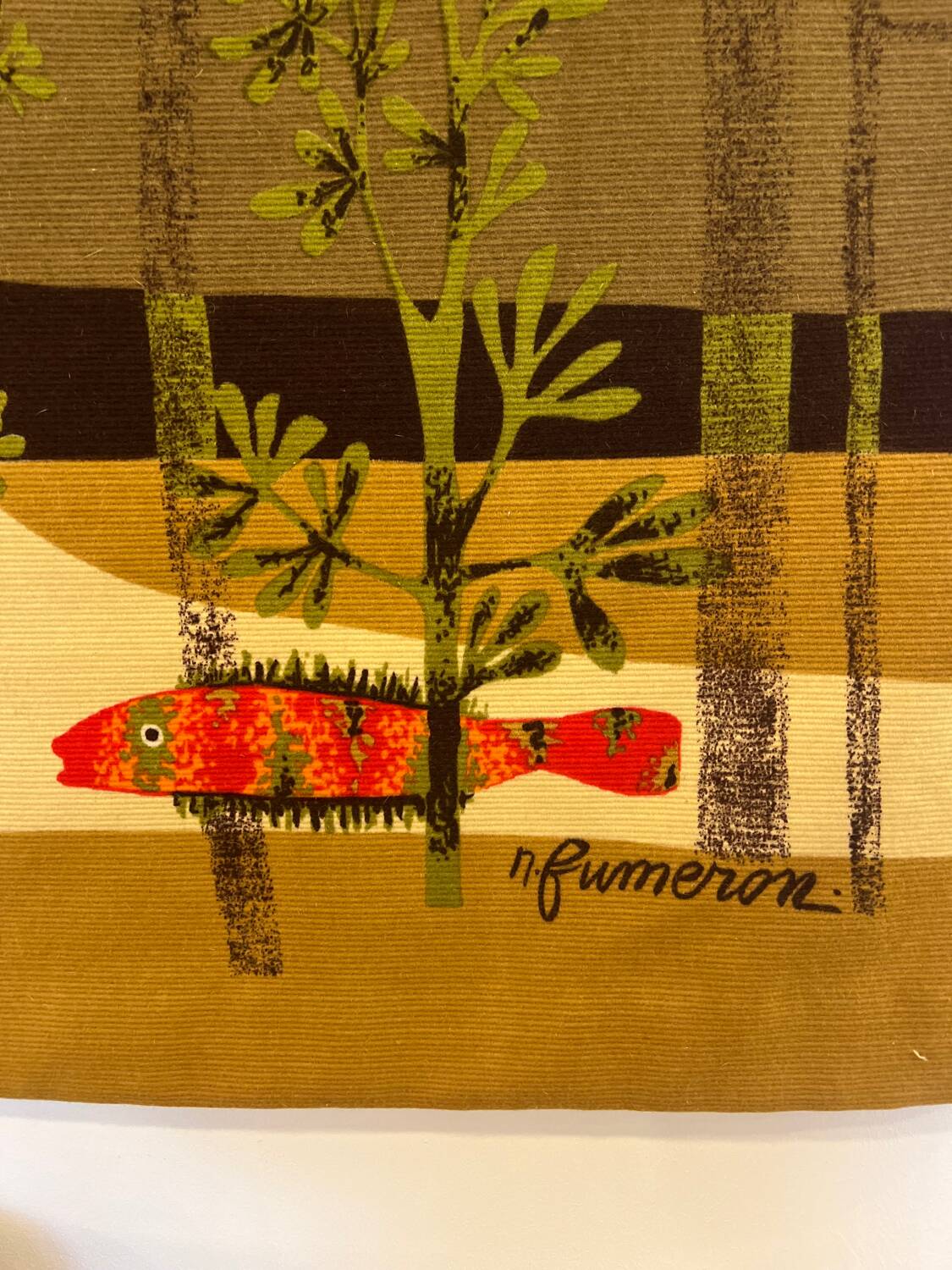 Aubusson tapestry model "Calypso" by René FUMERON for R. FOUR