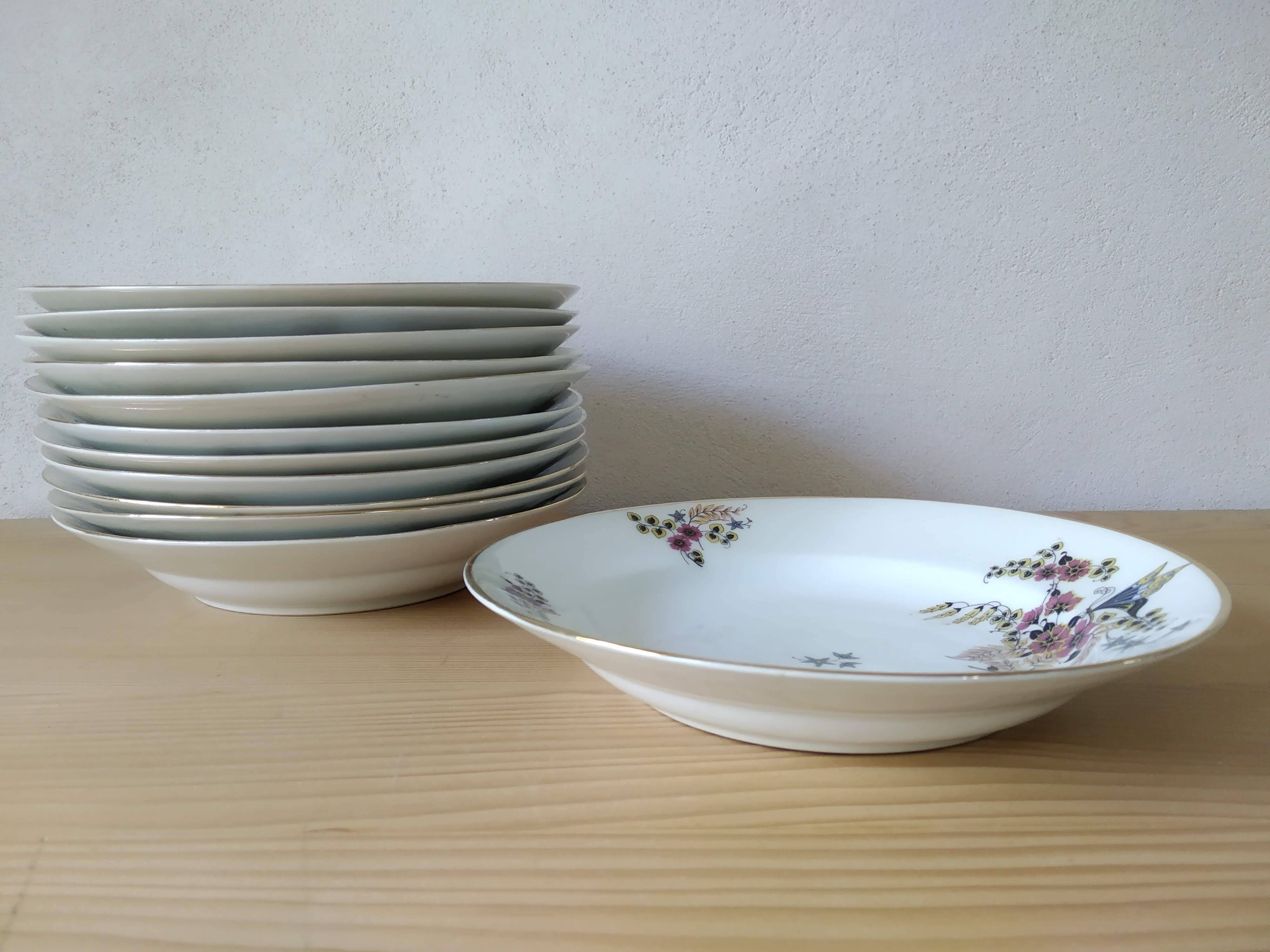 55-piece Limoges porcelain dinner service from the 1930s