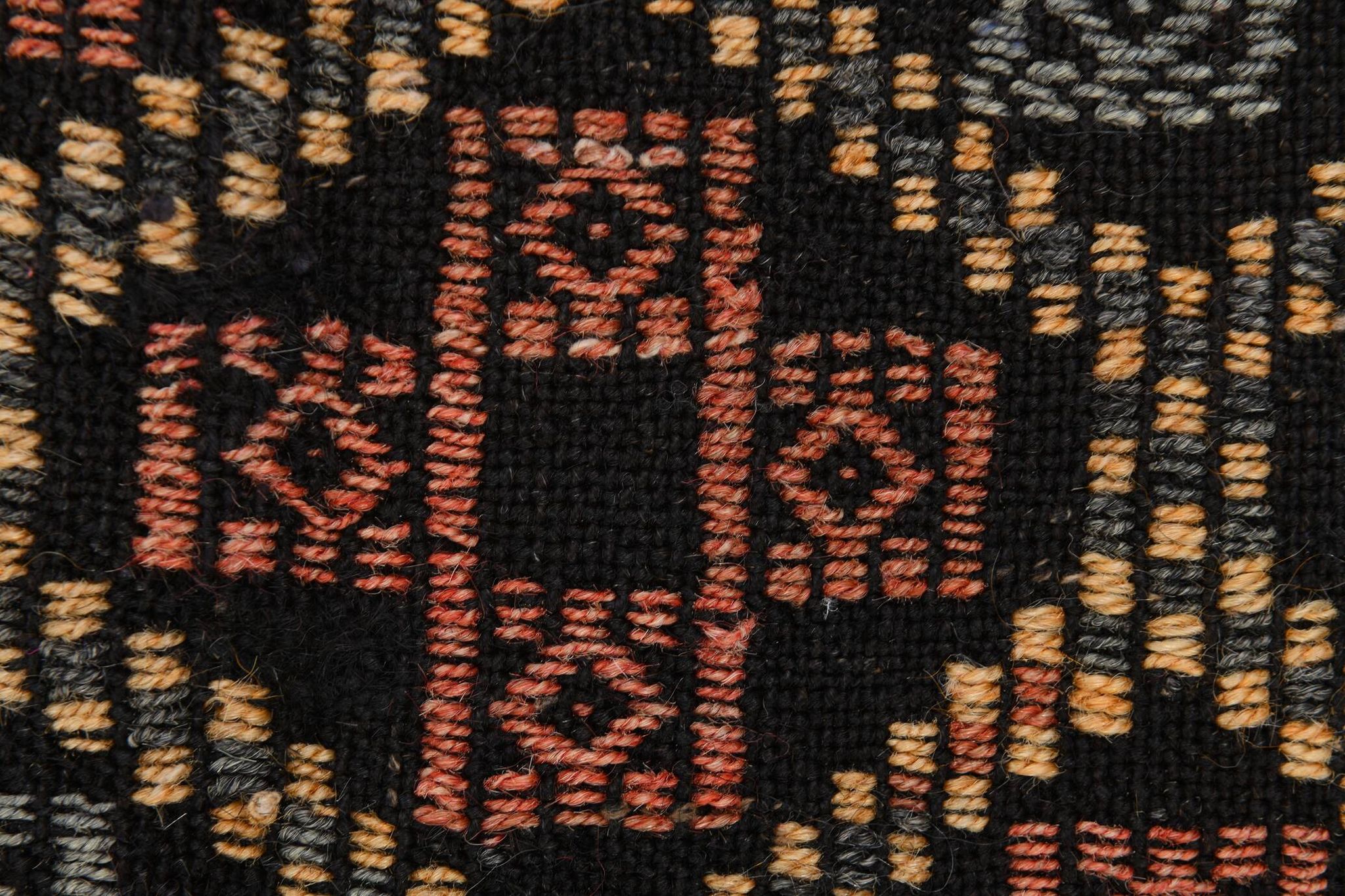 6x9 Green & Red Geometric Vintage Kilim Rug