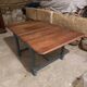 Farm table with twisted legs and 2 drop leaves.