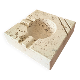 Cendrier en travertin vintage de Cerri Nestor années 70