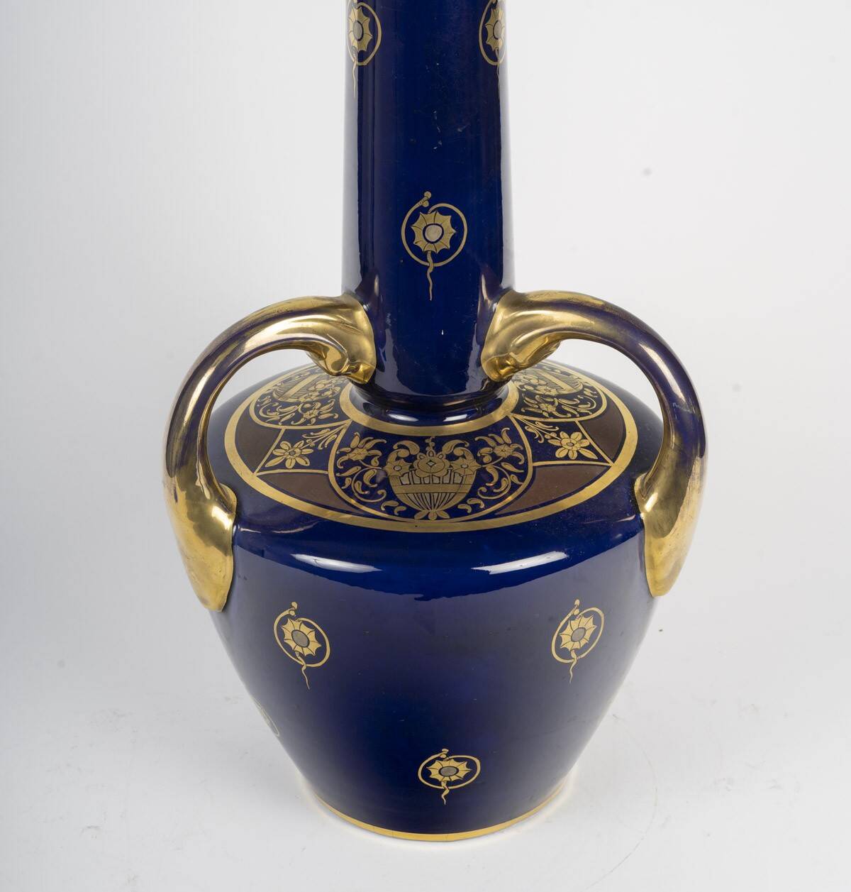 Large porcelain vase by Jaget - Pinon