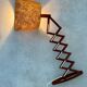Accordion or scissor wall lamp, Scandinavian design from the 60s