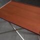Danish teak and aluminium adjustable wine or side table, 1960s