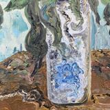 Oil painting - Bouquet of Sunflowers -Coated cardboard