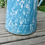 Pitcher enamelled blue and white 30s 40s