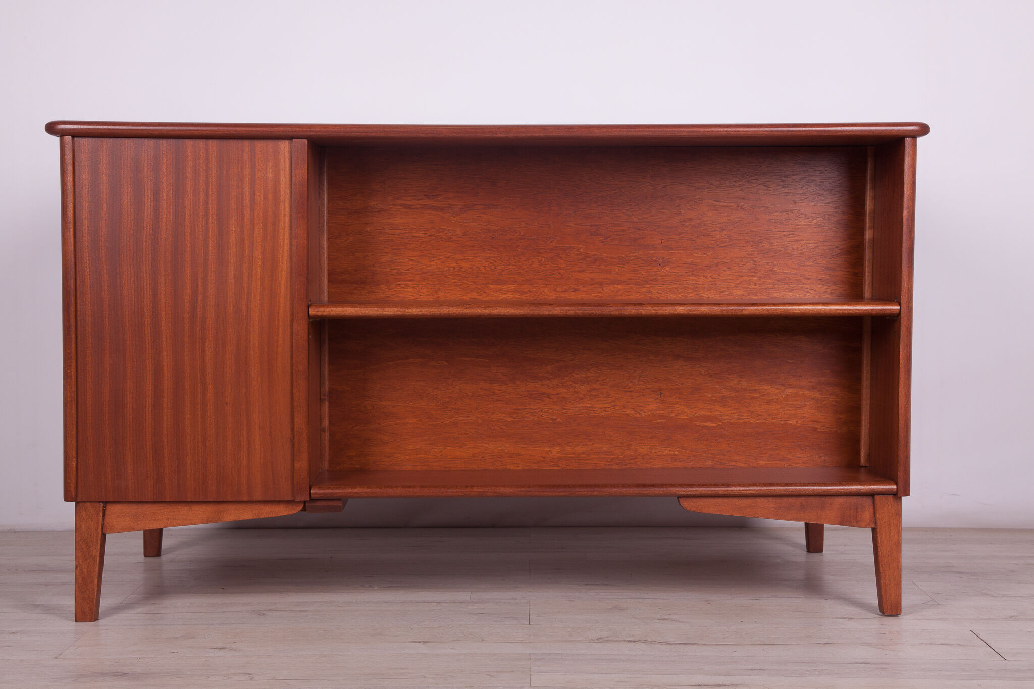 Art Deco Freestanding Teak Desk, 1960s