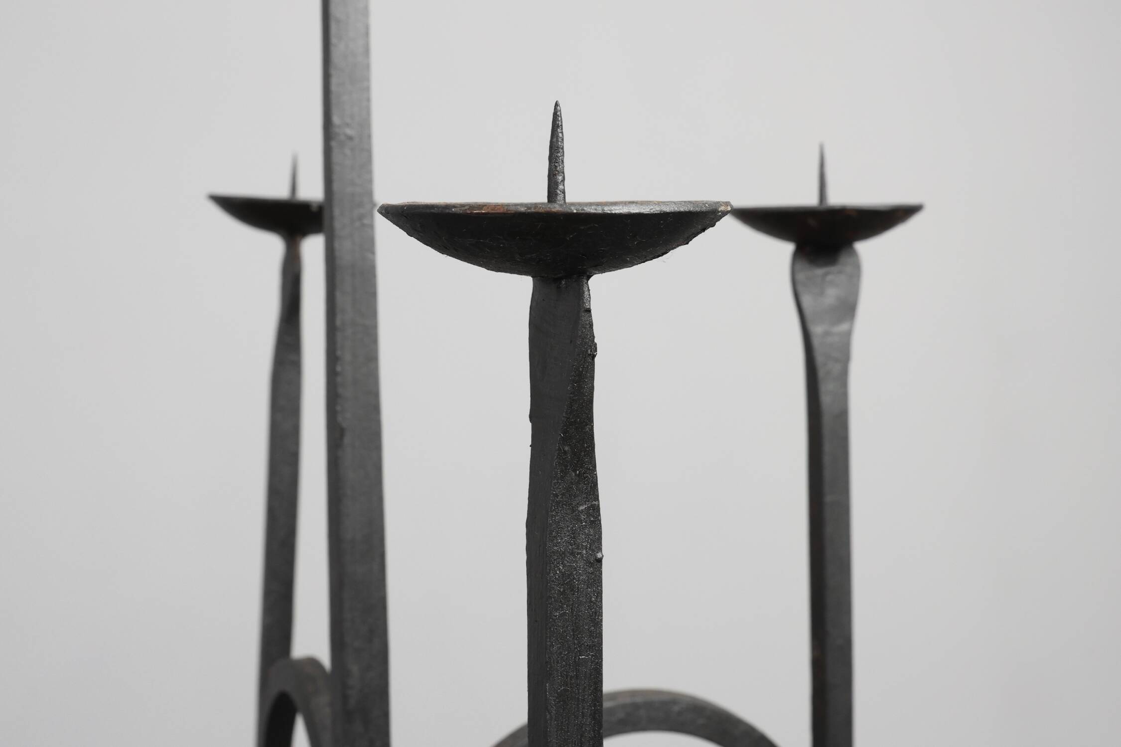 Neo‑Gothic Wrought‑Iron Candelabrum, France 19th Century