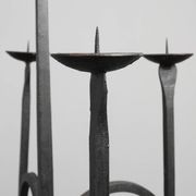 Candelabre en fer forgé néo-gothique, France, 19e siècle