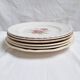 6 blue and pink dinner plates