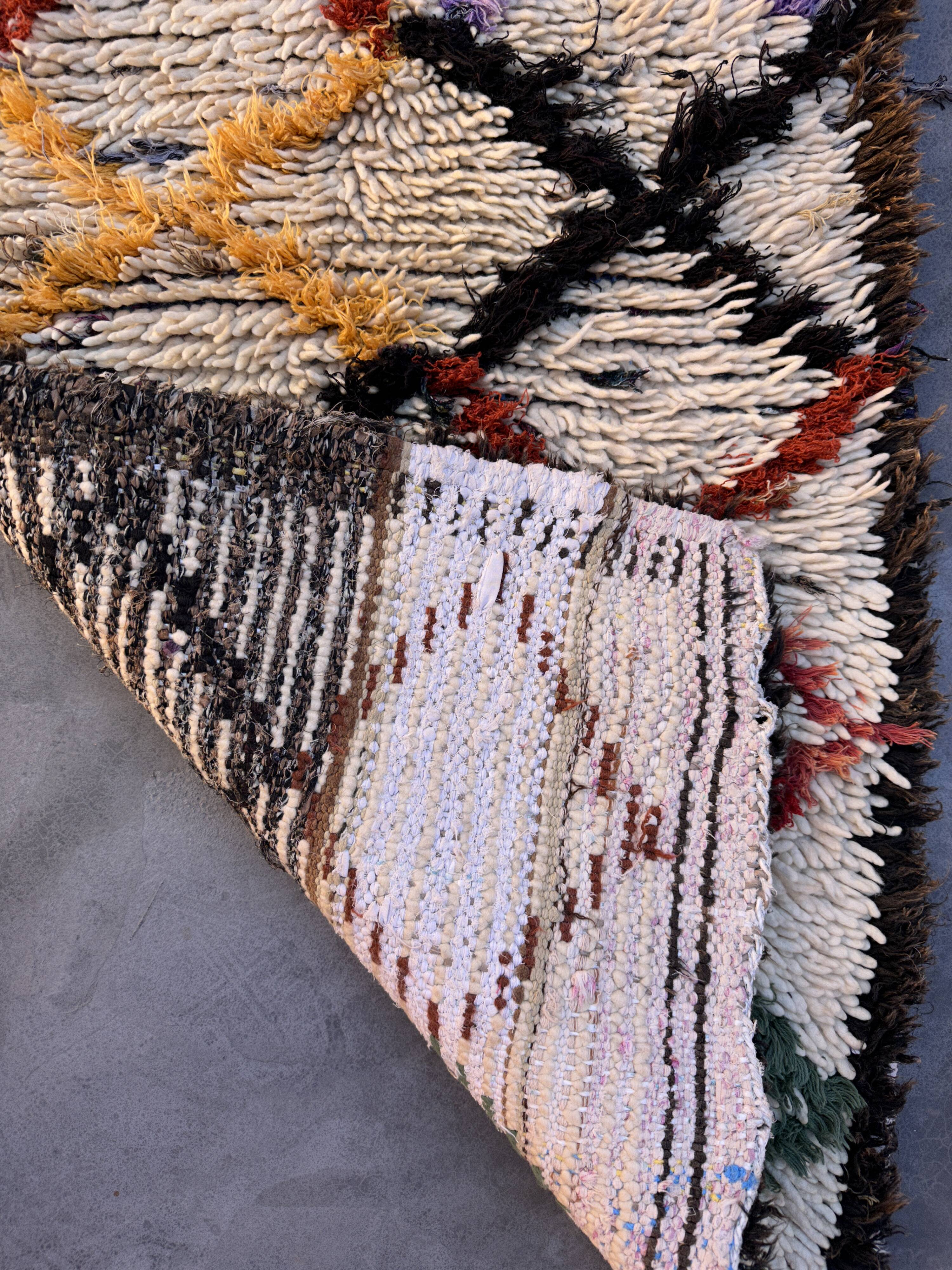 Moroccan carpet azilal colorful - 56 x 120 cm