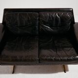 Two-seater leather sofa